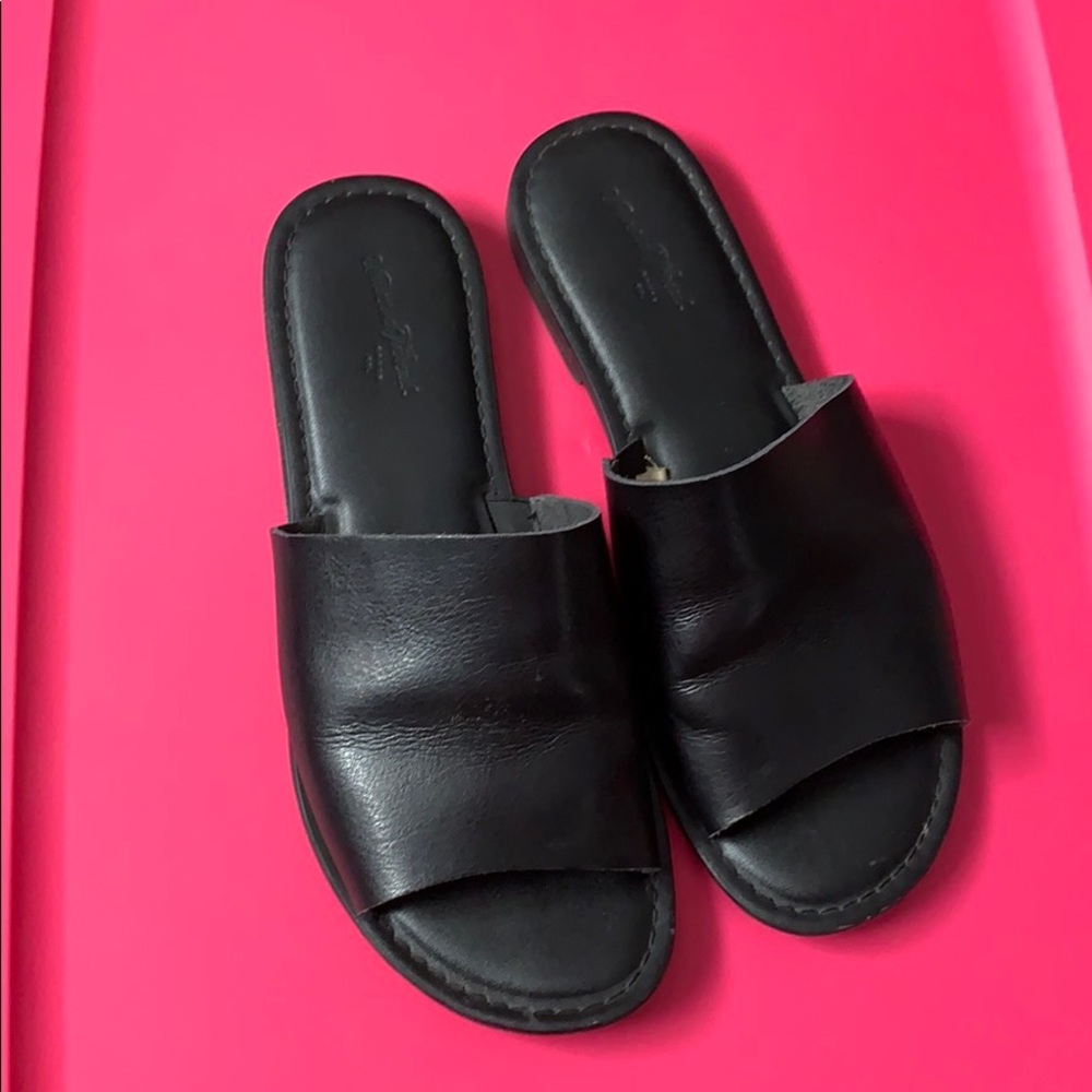 Black Slide Sandals